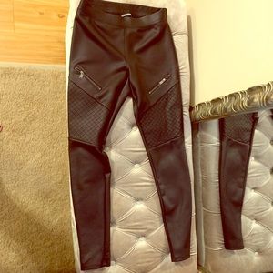 NWOT EXPRESS Faux leather moto leggings
